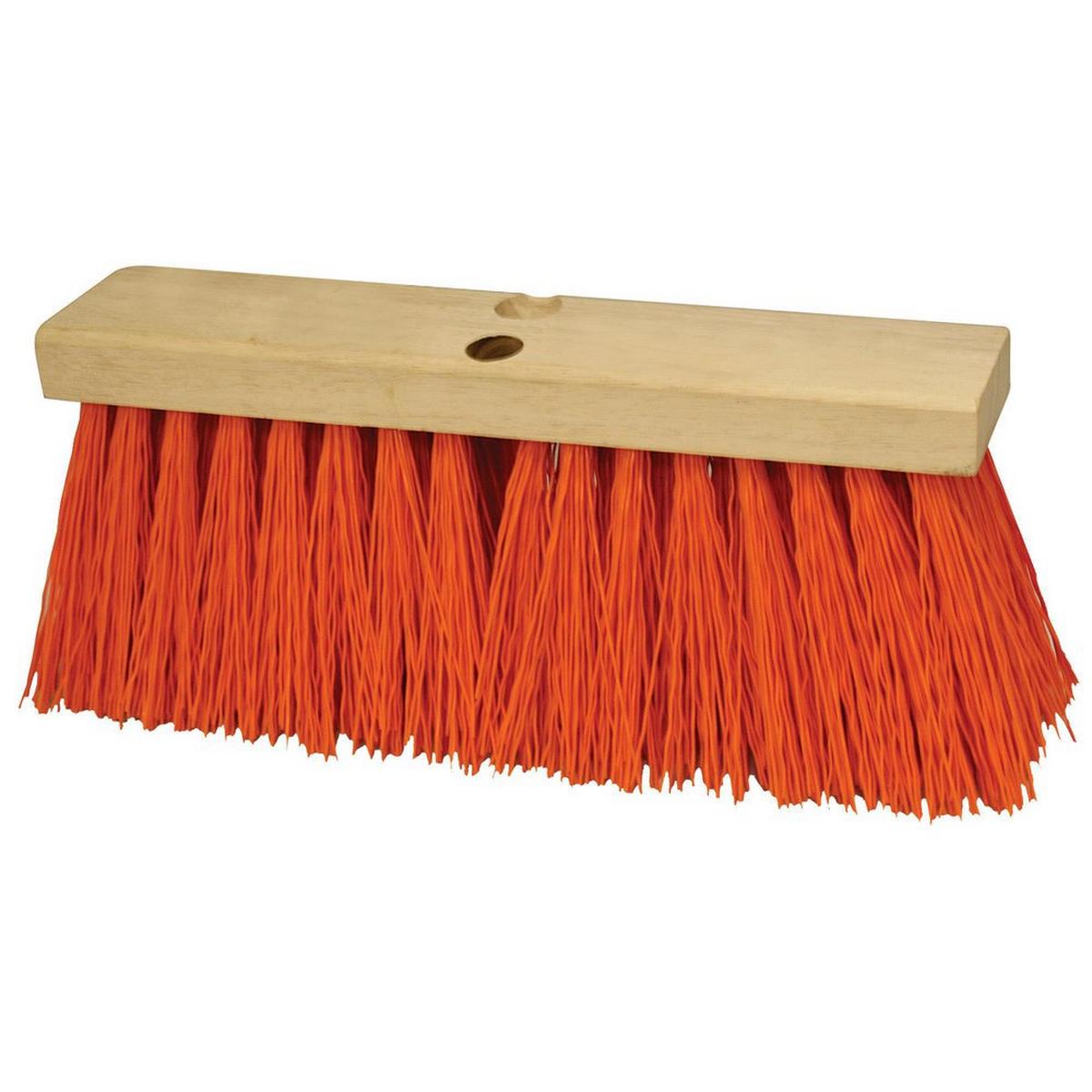 16 in. Heavy Duty Sweeping Broom Head in Orange