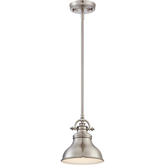 Quoizel Emery 100W 1-Light Mini Pendant in Brushed Nickel
