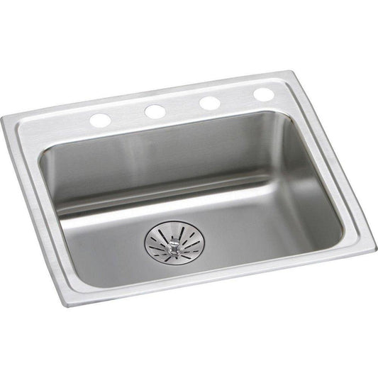 Elkay Lustertone® 25 in. Drop-in Stainless Steel Single Bowl Kitchen Sink in Satin Black