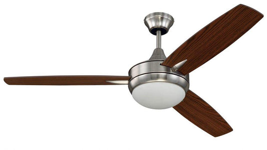 Craftmade Targas 54.01W 3-Blade Ceiling Fan with 52 in. Blade Span in Brushed Polished Nickel