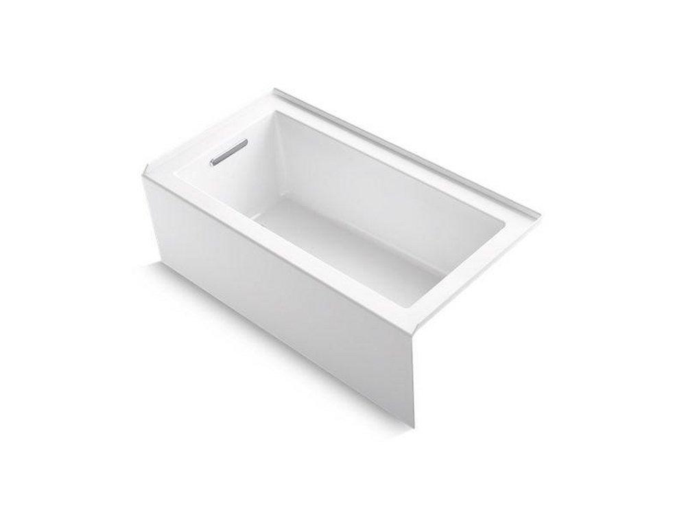 KOHLER Underscore® 60 in. x 32 in. Soaker Alcove Bathtub with Left Drain in White