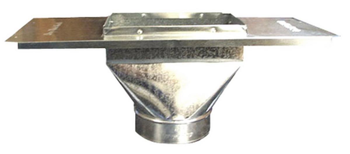 6 x 12 x 8 in. Straight Boot Galvanized Steel 30 ga