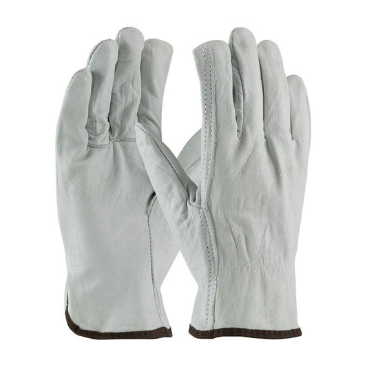 XL Size Cowhide Leather Drivers Gloves in Natural