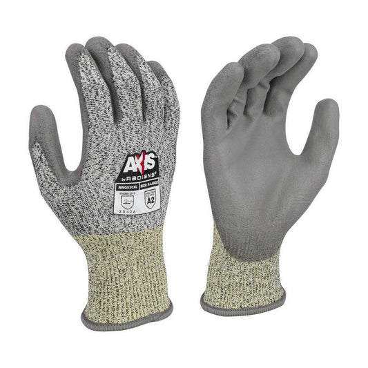 Radians AXIS™ 13G Cut Level A2 Polyurethane Dipped Palm Work Gloves, M