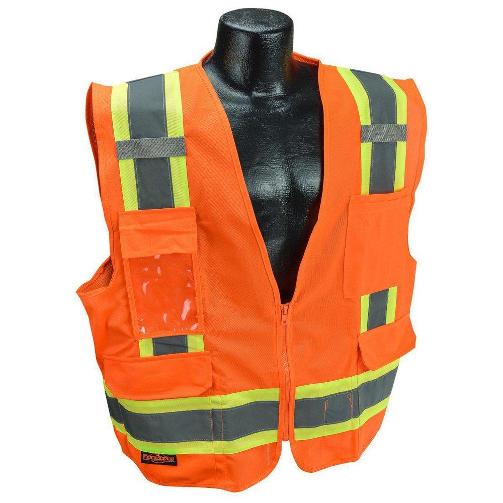 XXL Size Surveyor Safety Vest with 2-Tone in Hi-Viz Orange