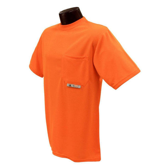 Radians Radwear™ XL Size Birdseye Mesh and Plastic T-Shirt with Moisture Wicking in Hi-Viz Orange