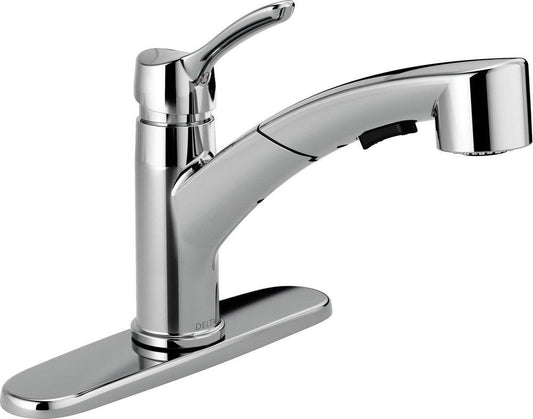 Delta Faucet Collins™ Single Handle Pull Out Kitchen Faucet in Chrome