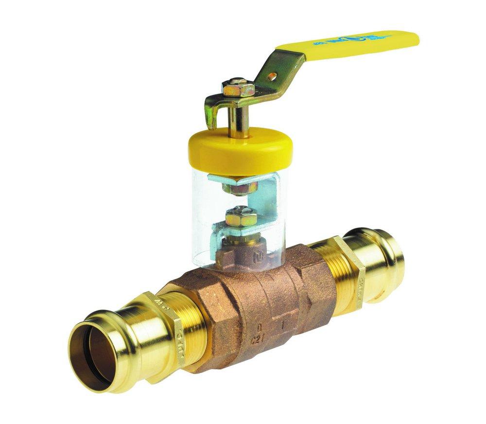 Milwaukee Valve BA-400-P2-XH 1 in. Bronze Full Port Press 200# Ball Valve