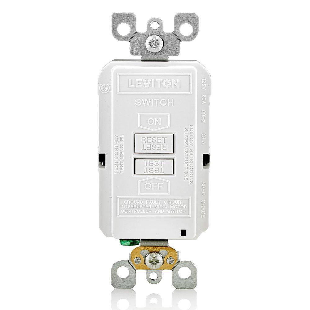 20A 125V Blank Face GFCI Receptacle in White