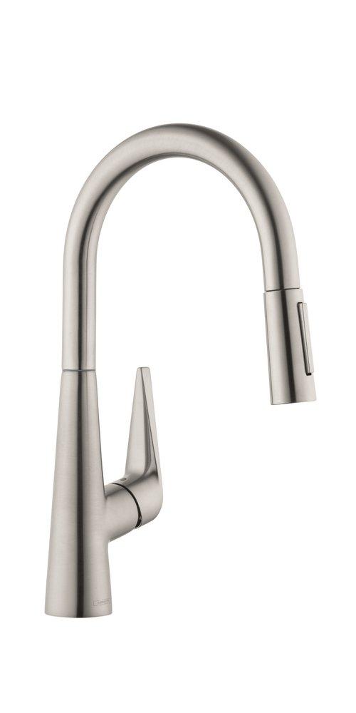 Hansgrohe Talis S Single Handle Pull Down Kitchen Faucet in Steel Optic