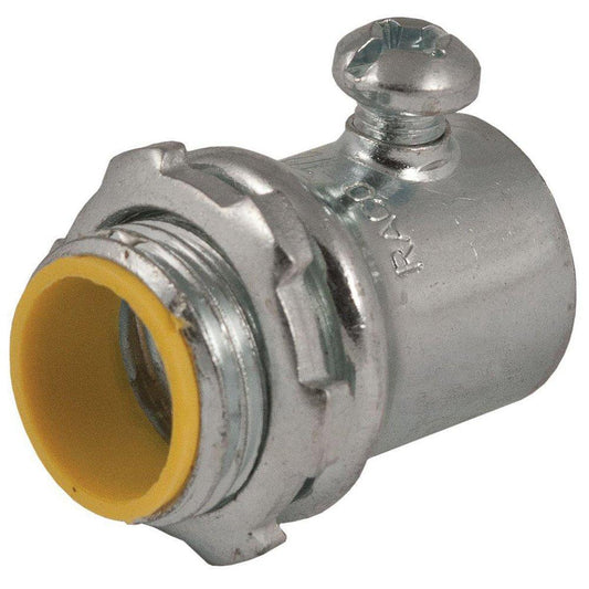 1/2 x 1/2 in. Insulated Steel Set Screw Connector