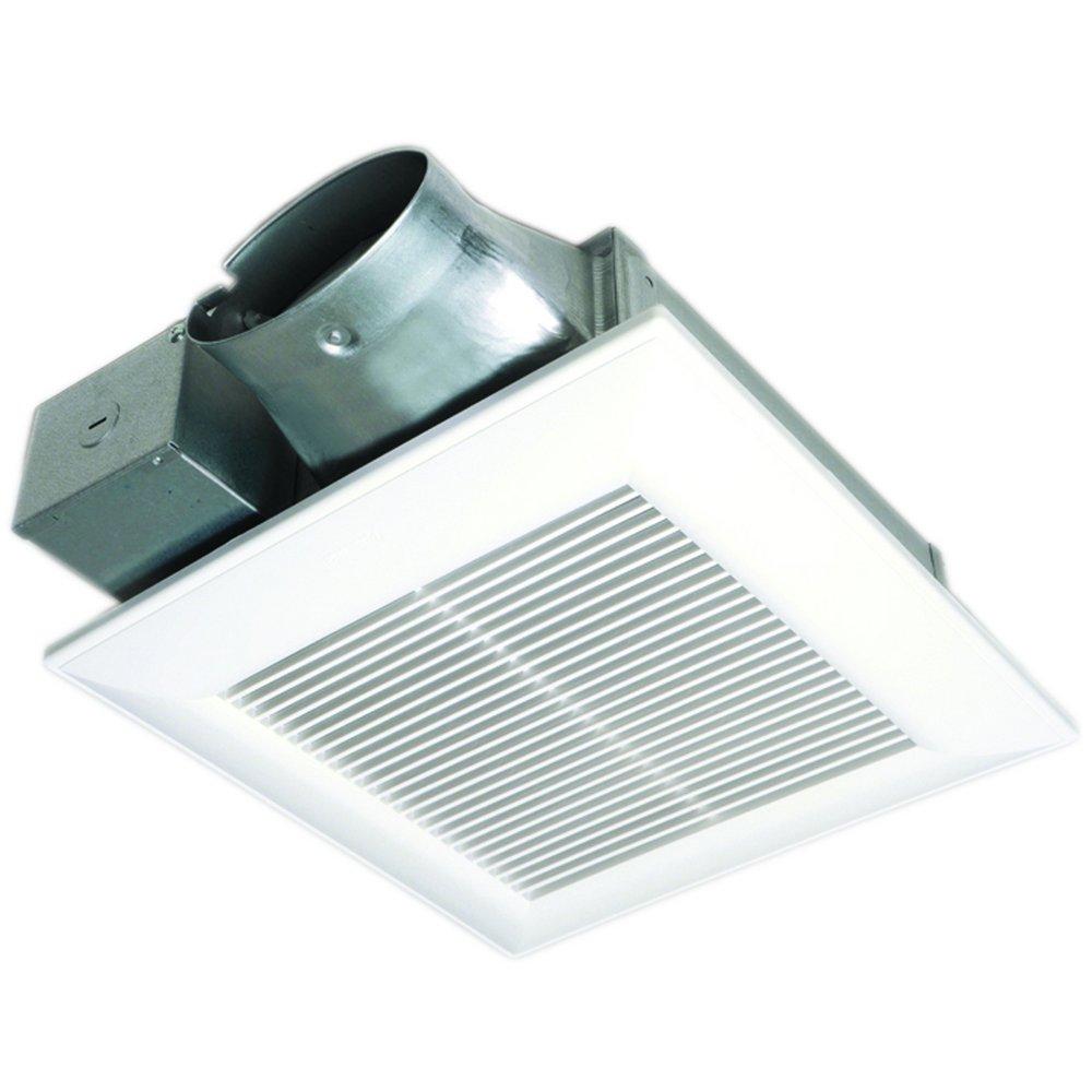 Panasonic WhisperValue® DC™ 50-80-100 CFM Ceiling/Wall Mount Ventilation Fan with Smartflow™ Motor in White - Fan Only - 0.3-1.3 Sones - Energy Star Rated