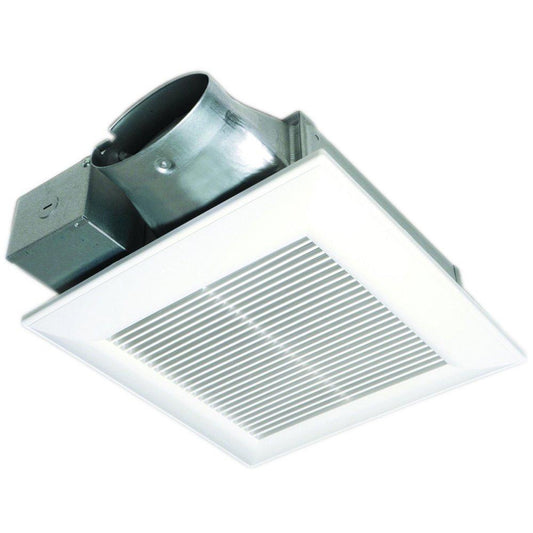 Panasonic WhisperValue® DC™ 50-80-100 CFM Ceiling/Wall Mount Ventilation Fan with Smartflow™ Motor in White - Fan Only - 0.3-1.3 Sones - Energy Star Rated