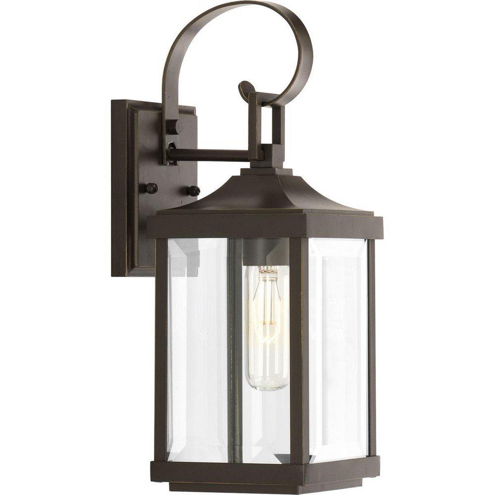 Progress Lighting Gibbes Street 1-Light 100W Tall Outdoorl Wall Sconce in Antique Bronze