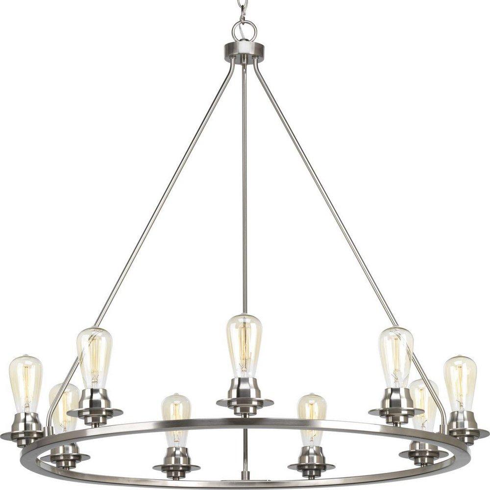 Progress Lighting Debut 60W 9-Light Chandelier in Brushed Nickel