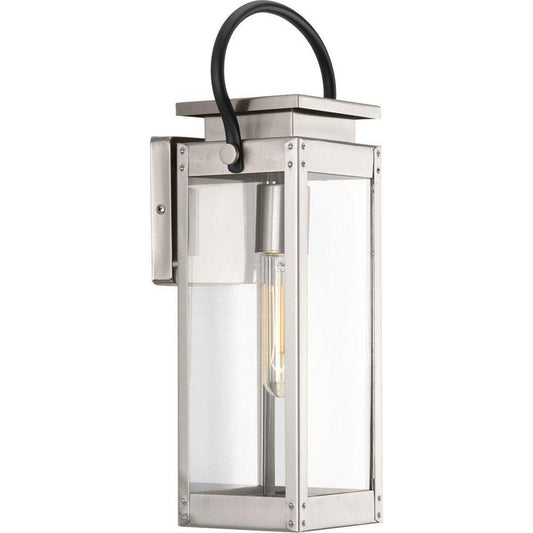 Progress Lighting Union Square 15-7/8 in. 100W 1-Light Outdoor Wall Lantern in Stainless Steel