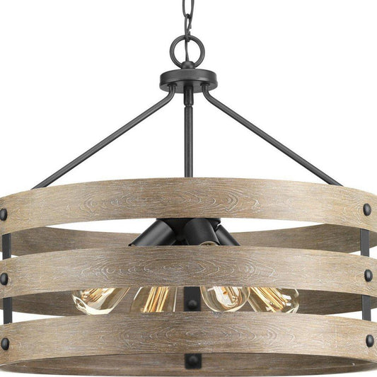 Progress Lighting Gulliver 21-5/8 in. 4-Light Pendant in Graphite