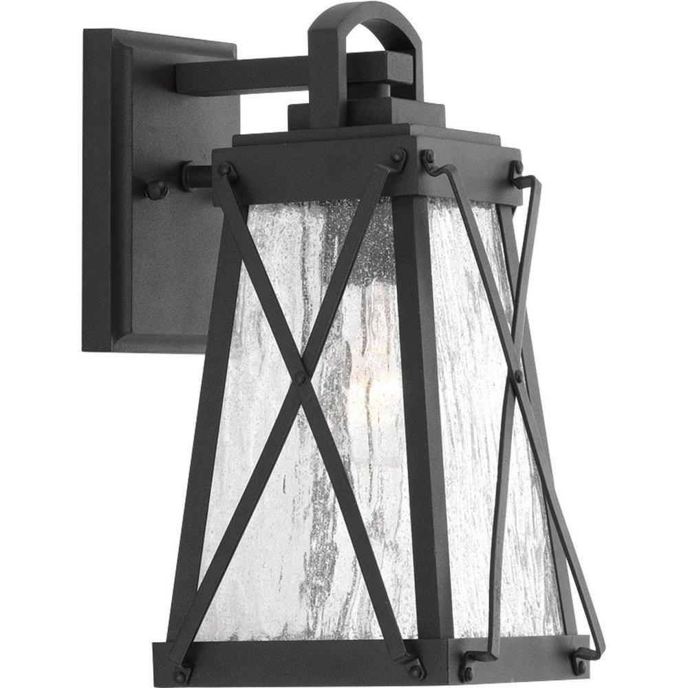 Progress Lighting Creighton 100W 1-Light Incandescent Outdoor Wall Sconce in Black