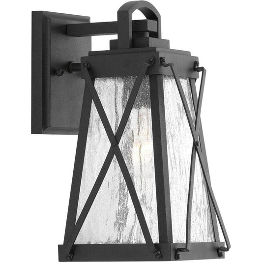 Progress Lighting Creighton 100W 1-Light Incandescent Outdoor Wall Sconce in Black