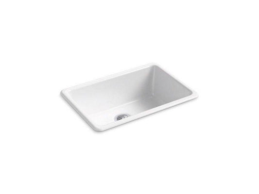 KOHLER Iron/Tones® 27 in. Dual Mount Cast Iron Single Bowl Kitchen Sink in White