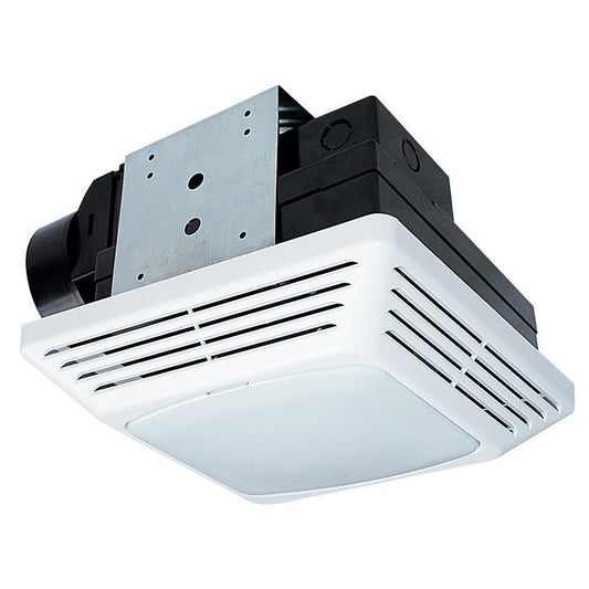 Air King America Inc BFQL SNAP-IN 50 CFM Ceiling Mount Bathroom Exhaust Fan with LED Light in White - 0.8 Sones - Energy Star Rated