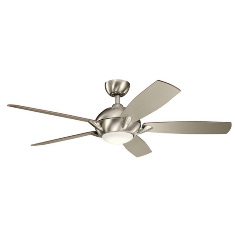Kichler Lighting Geno 17W 5-Blade Ceiling Fan with 54 in. Blade Span in Brushed Stainless Steel