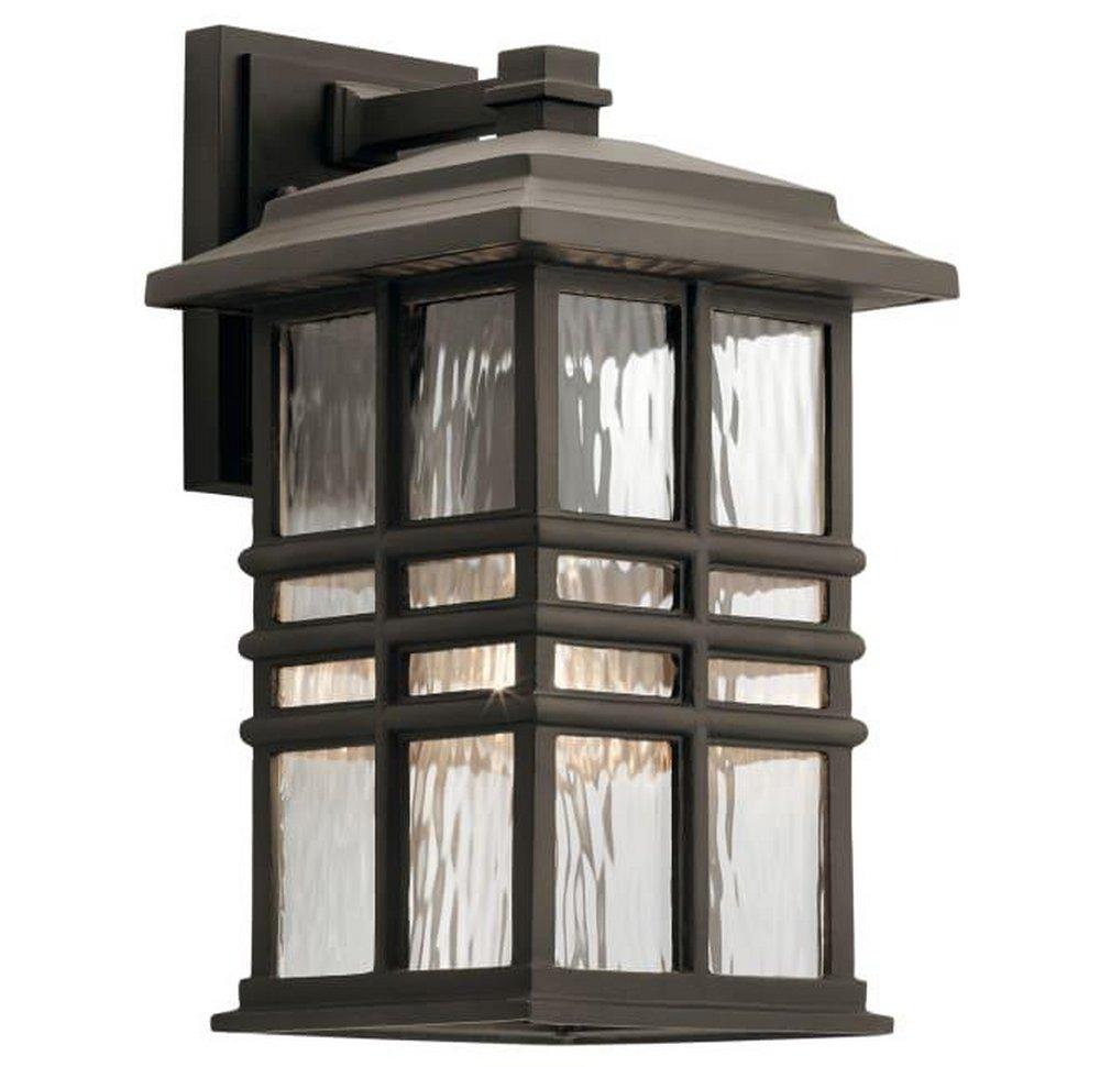 Kichler Lighting Beacon Square™ 14-1/4 in. 60W 1-Light Outdoor Wall Lantern in Olde Bronze