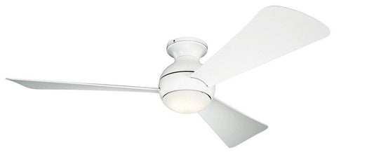 Kichler Lighting Sola 74W 3-Blade Ceiling Fan with 54 in. Blade Span and 1-Light in Matte White
