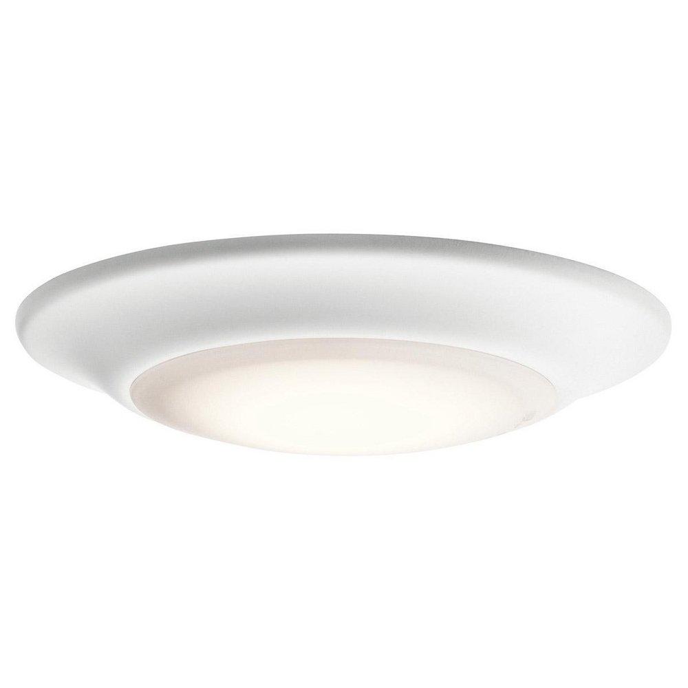 Kichler Lighting Signature 15W 1-Light LED Flushmount Ceiling Fixture in Textured White
