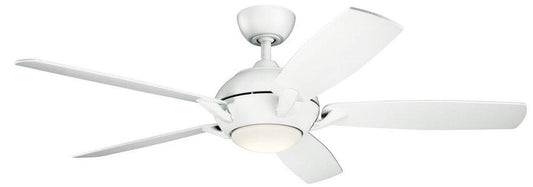 Kichler Lighting Geno 17W 5-Blade LED Ceiling Fan with 54 in. Blade Span in Matte White