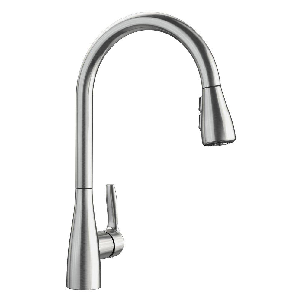BLANCO Atura Single Handle Pull Down Kitchen Faucet in PVD Steel