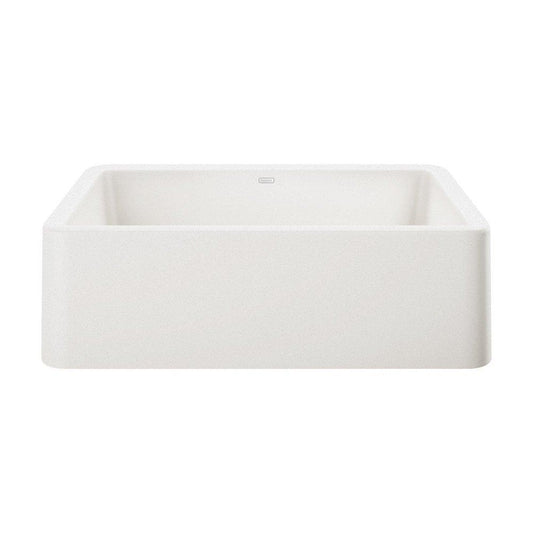 BLANCO Ikon 33 in. Farmhouse Silgranit Single Bowl Kitchen Sink in White