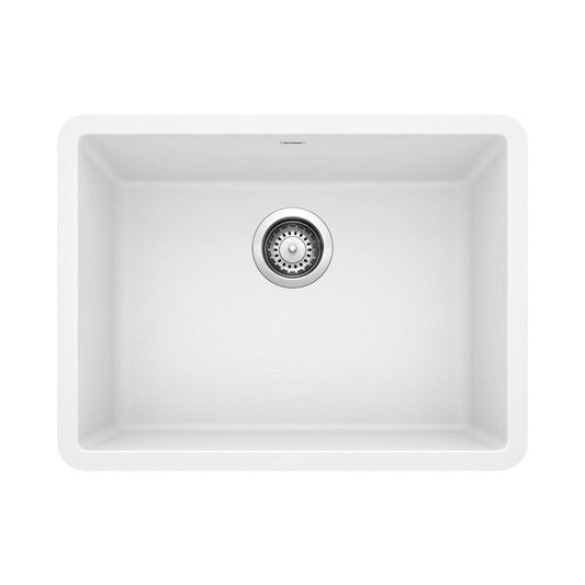 BLANCO Precis 23-4/9 in. Undermount Silgranit Single Bowl Kitchen Sink in White