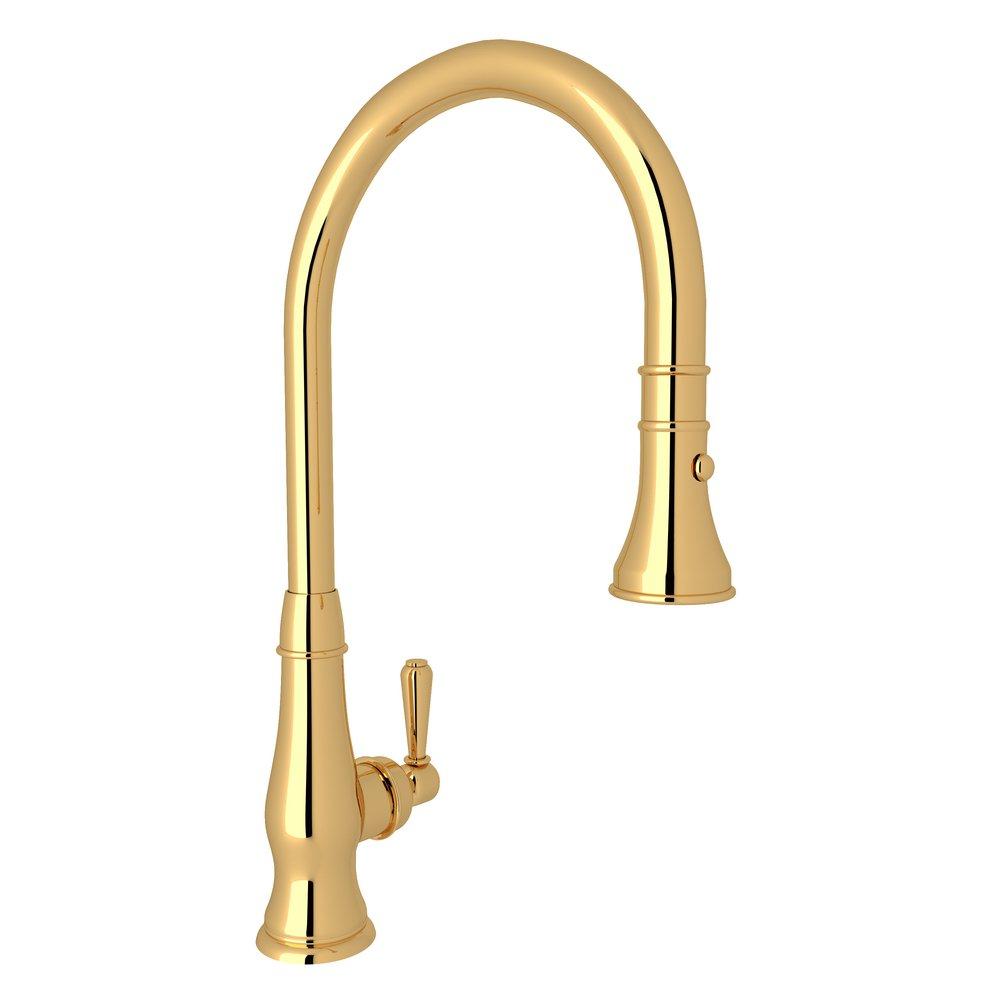 ROHL® Patrizia™ Single Handle Pull Down Kitchen Faucet in Inca Brass