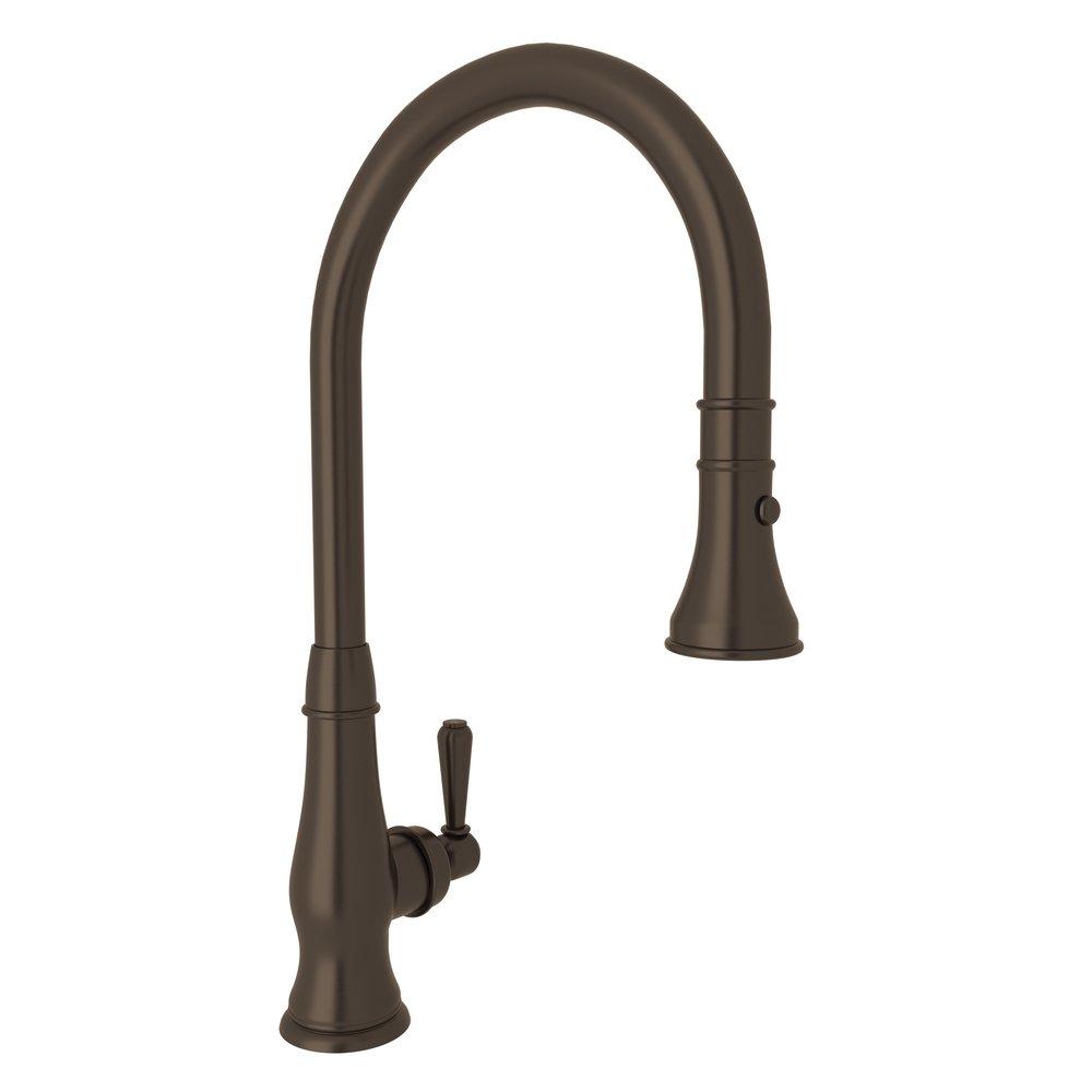 ROHL® Patrizia™ Single Handle Pull Down Kitchen Faucet in Tuscan Brass