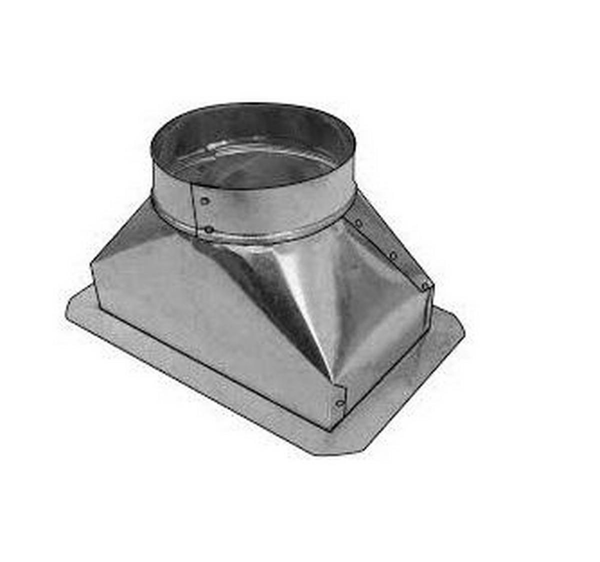 Royal Metal Products Model 241 6 x 14 x 10 in. Straight Boot Galvanized Steel 30 ga