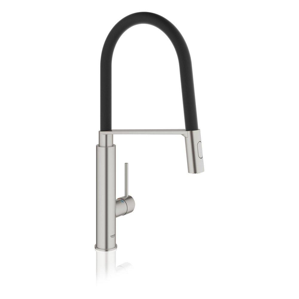 GROHE Concetto Professional Single Handle Pull Out Kitchen Faucet in SuperSteel Infinity™