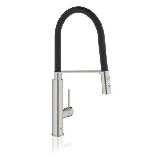 GROHE Concetto Professional Single Handle Pull Out Kitchen Faucet in SuperSteel Infinity™