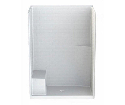 Aquatic Everyday 34 x 60 x 81-1/4 in. Alcove Shower Unit in White