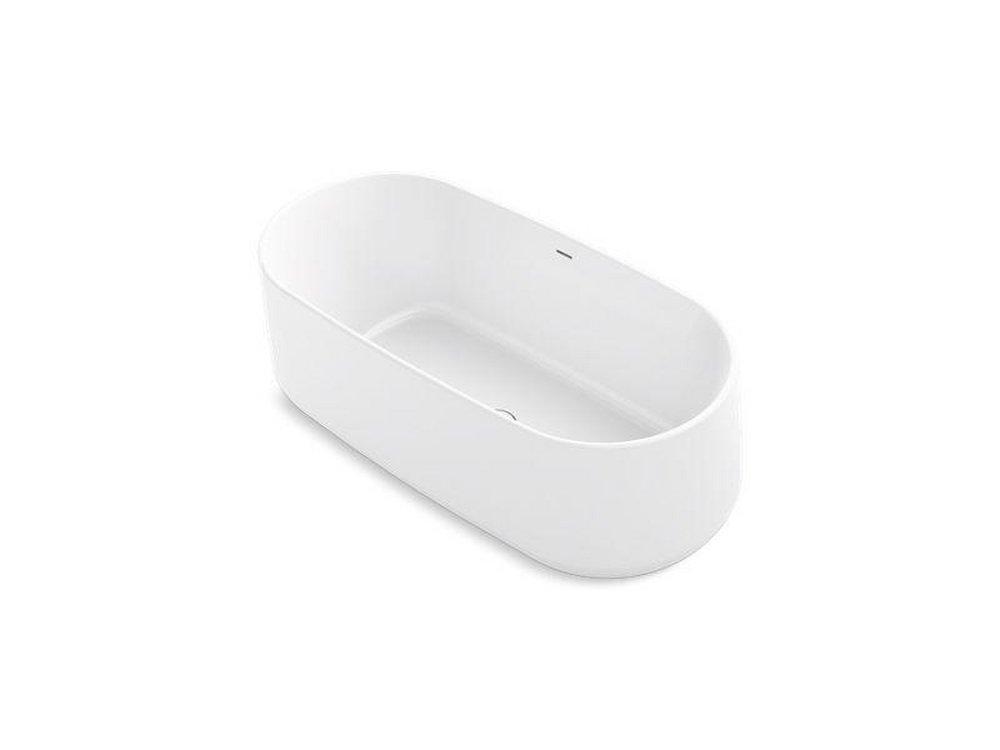 KOHLER Ceric® 65 x 29-1/16 in. Freestanding Bathtub with Center Drain in White