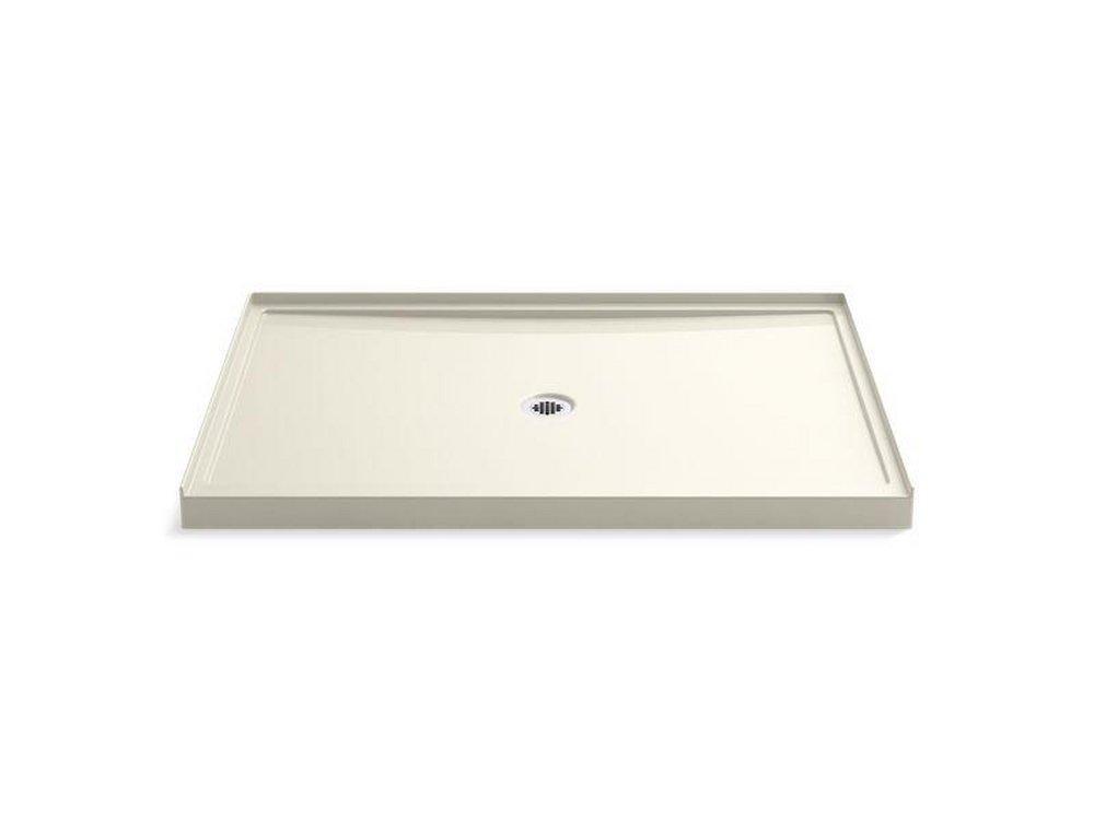 KOHLER Rely® 60 in. x 42 in. Shower Base with Center Drain in Biscuit