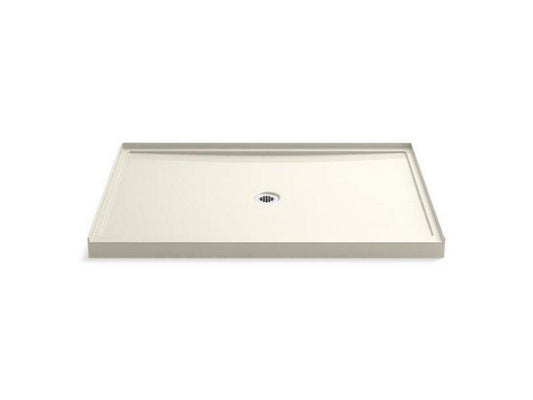 KOHLER Rely® 60 in. x 42 in. Shower Base with Center Drain in Biscuit