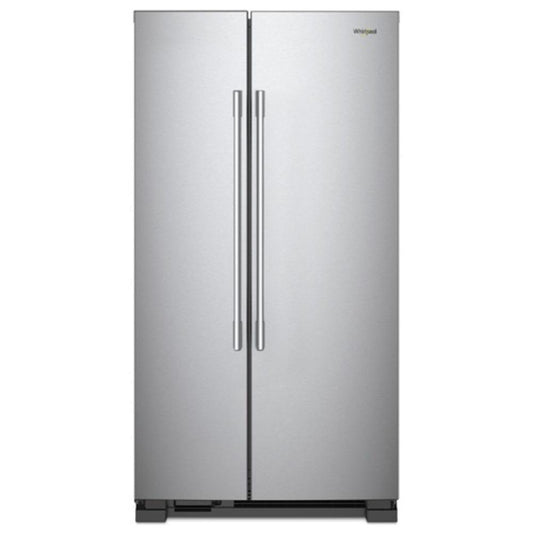25 cu. ft. Side-By-Side and Full Refrigerator in Monochromatic Stainless Steel
