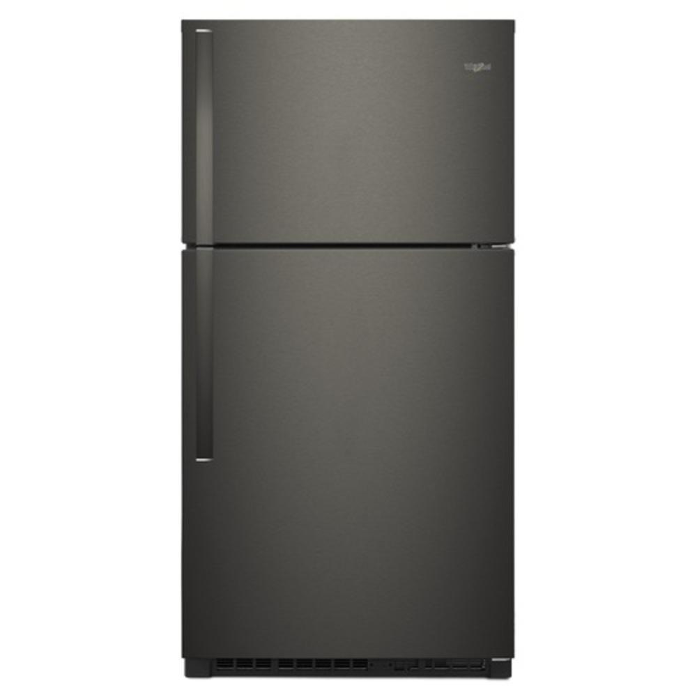 32-3/4 in. 21 cu. ft. Freezer on Top Refrigerator in Black Stainless