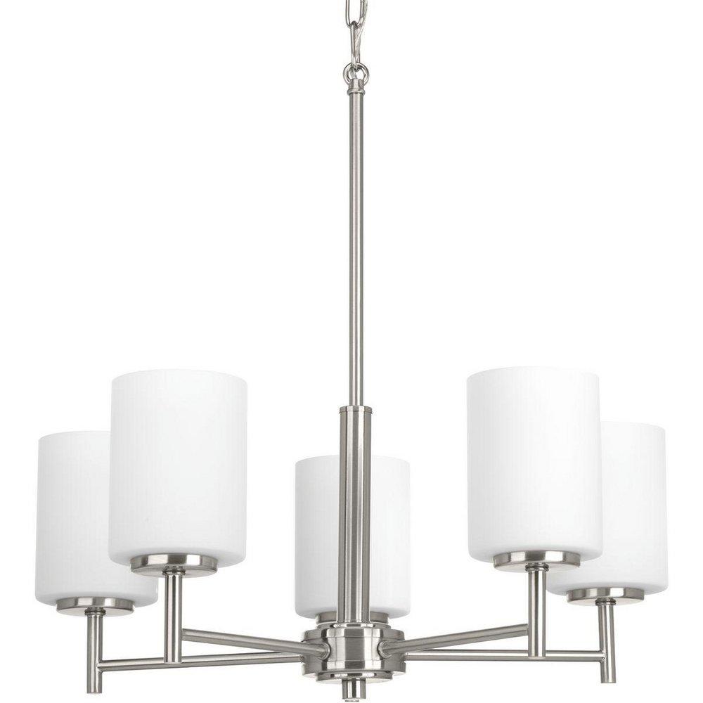 Progress Lighting Replay 21 in. 100W 5-Light Medium E-26 Incandescent Chandelier in Brushed Nickel
