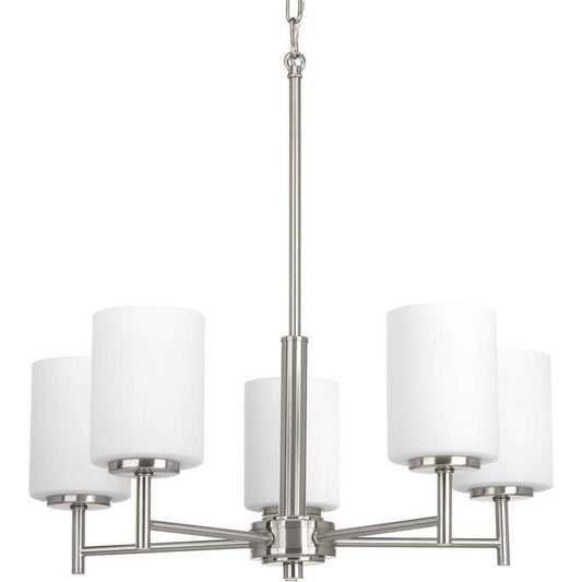 Progress Lighting Replay 21 in. 100W 5-Light Medium E-26 Incandescent Chandelier in Brushed Nickel