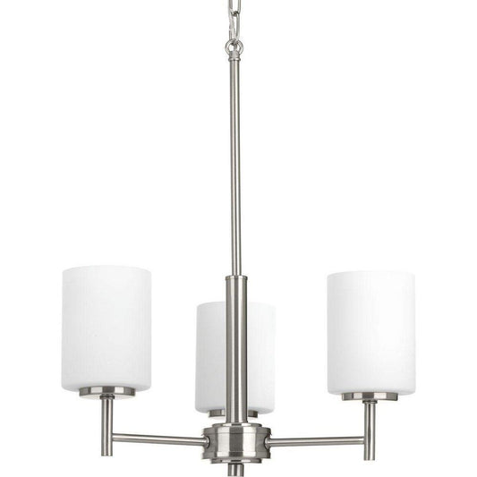 Progress Lighting Replay 17 in. 300W 3-Light Medium E-26 Incandescent Chandelier in Brushed Nickel