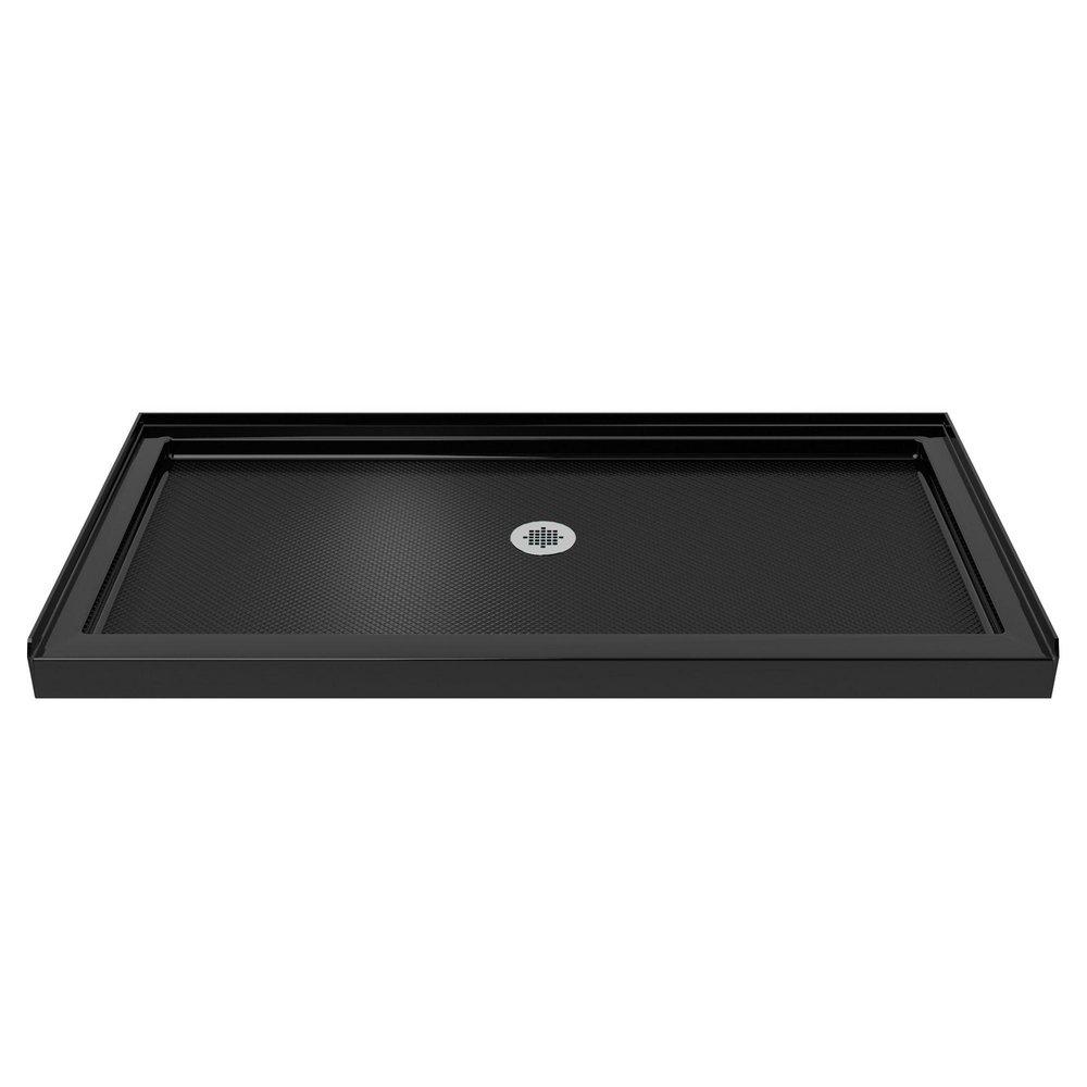 DreamLine SlimLine 60 in. x 30 in. Shower Base with Center Drain in Black