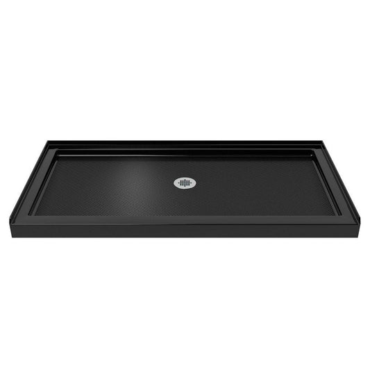 DreamLine SlimLine 60 in. x 30 in. Shower Base with Center Drain in Black