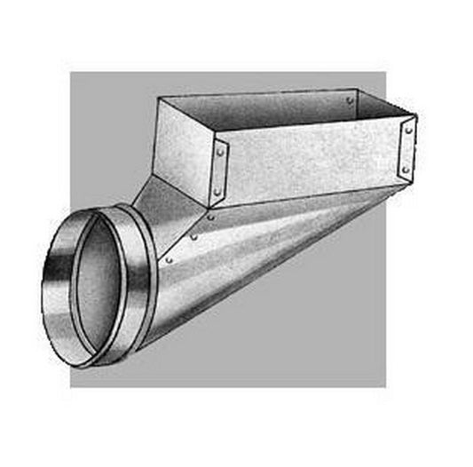 6 x 10 x 5 in. Center Galvanized Steel End Boot